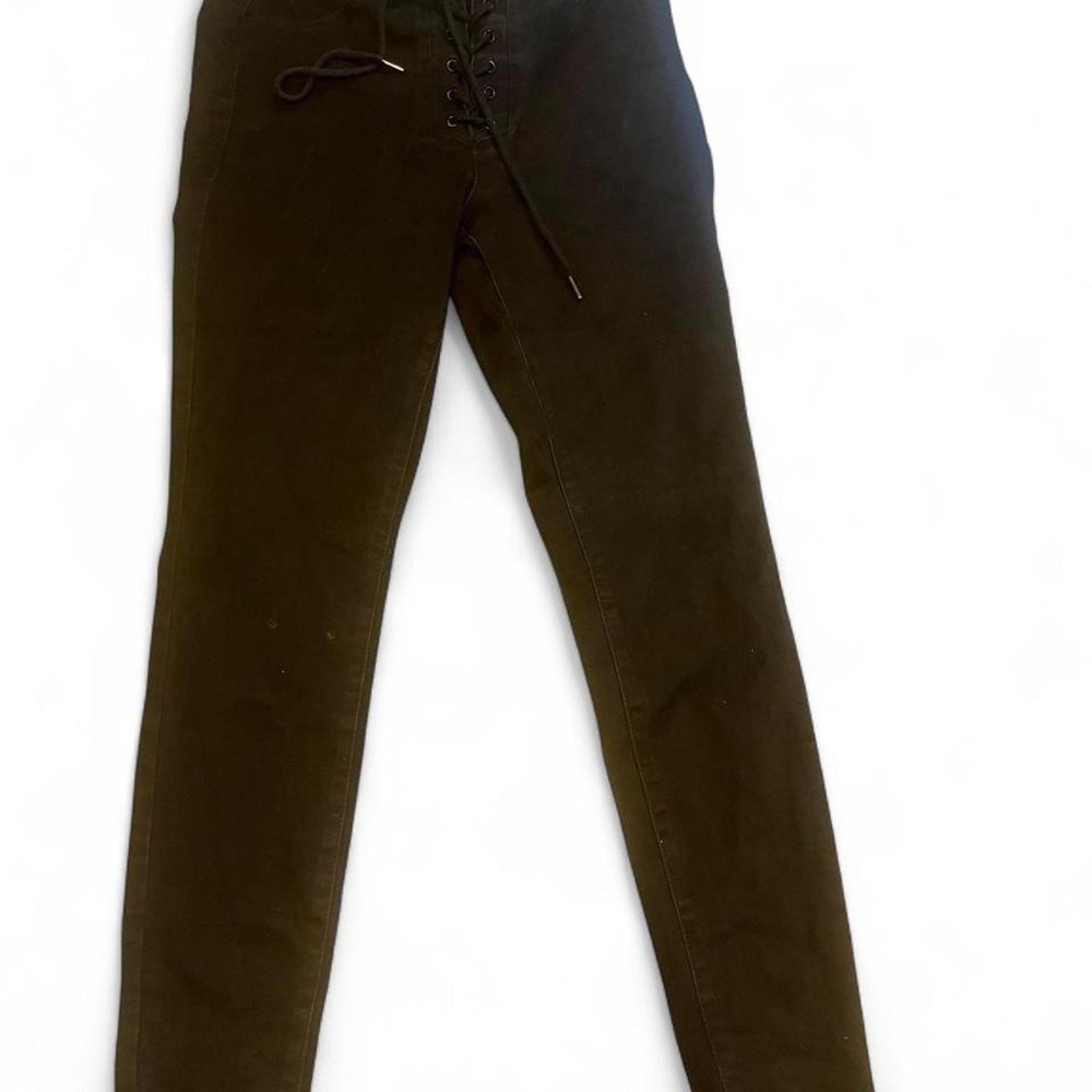 Garage black lace up skinny jeans size 09 Grunge